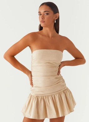 Refined Mood Year Round Carmel Mini Dress - Ivory