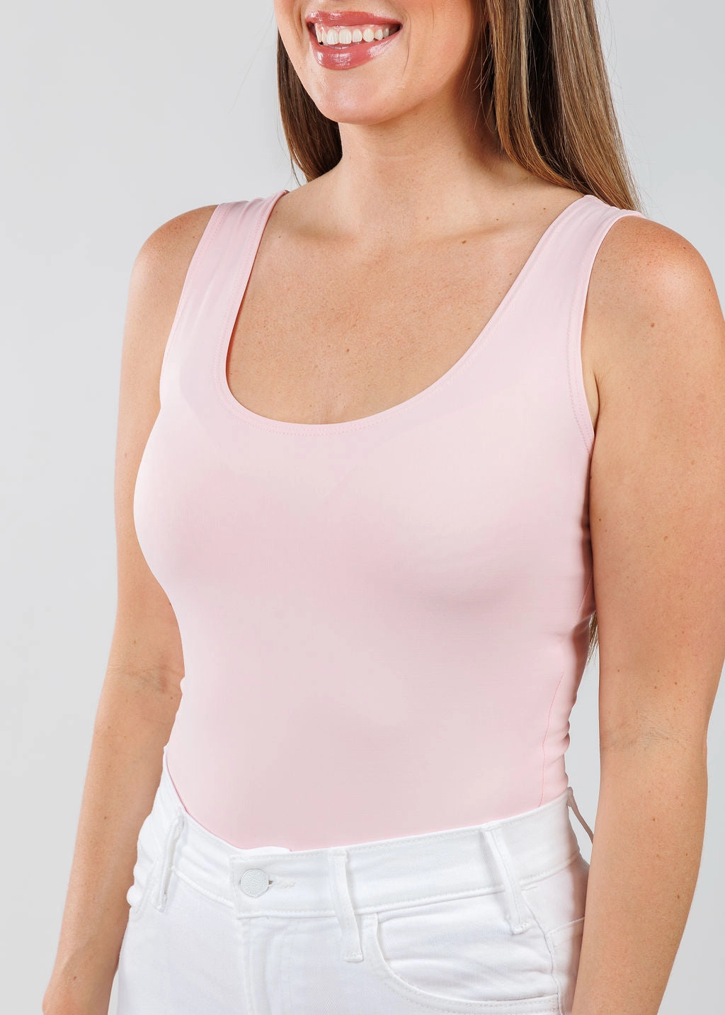 Adjustable Cuffs The Classic Micro Tank - Ballet Slipper