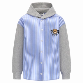 Comfortable Cut Moschino Kids Teddy Bear Hooded Shirt