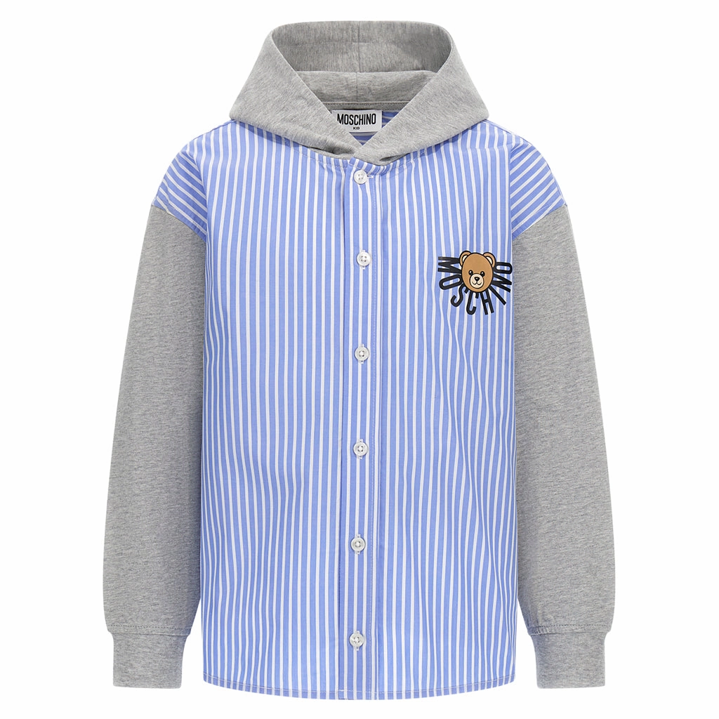 Quick Access Pockets Moschino Kids Teddy Bear Hooded Shirt