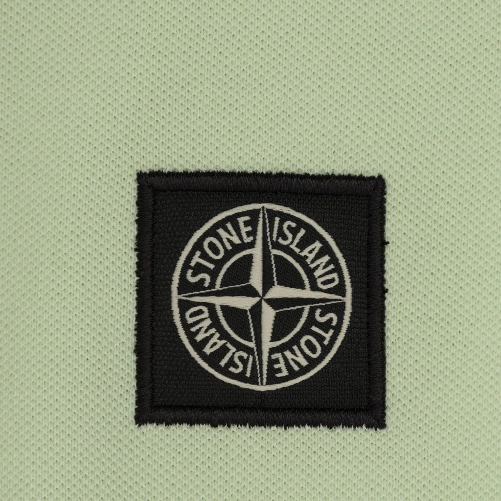 Taped Neckline Stone Island Junior Short Sleeve Polo
