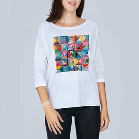 Rooftop Bar Roll-Up Sleeve The Bailey 3/4 Sleeve Tee -  24-7