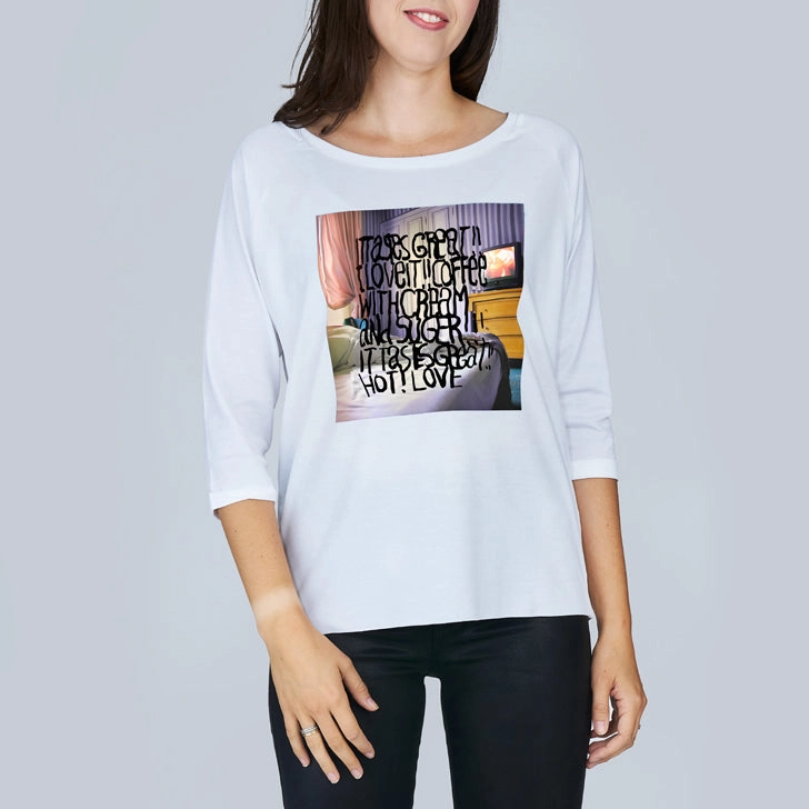 Limited Edition The Bailey 3/4 Sleeve Tee - Coffee in Bed