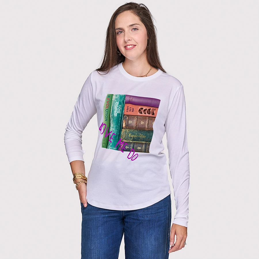 The Catherine Long Sleeve Tee - Come Together Soft Collar Design