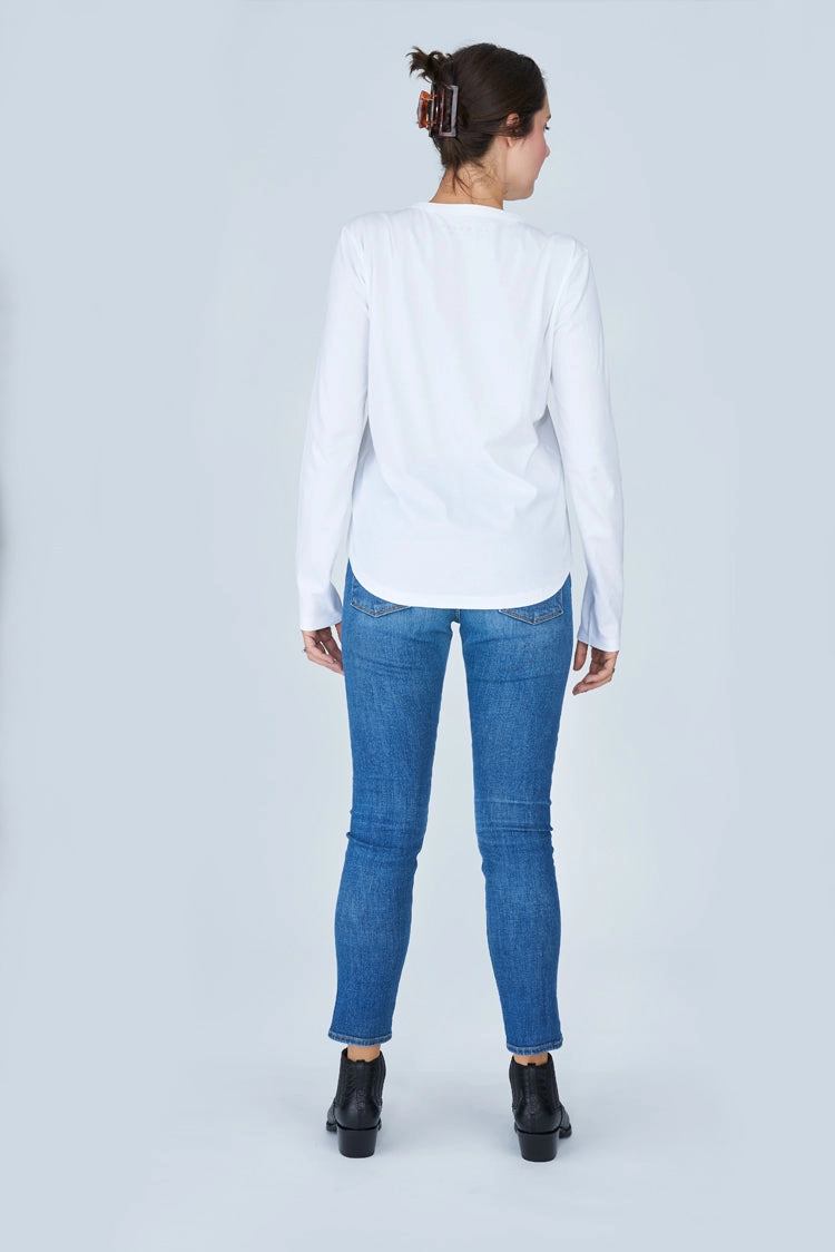 The Catherine Long Sleeve Tee - Lucky Legs Matte Look Corporate Wear