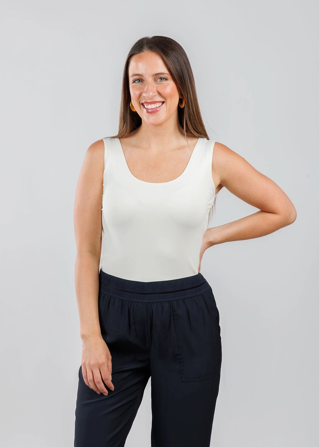 The Classic Micro Tank - Cream Chill Layer Snug feel