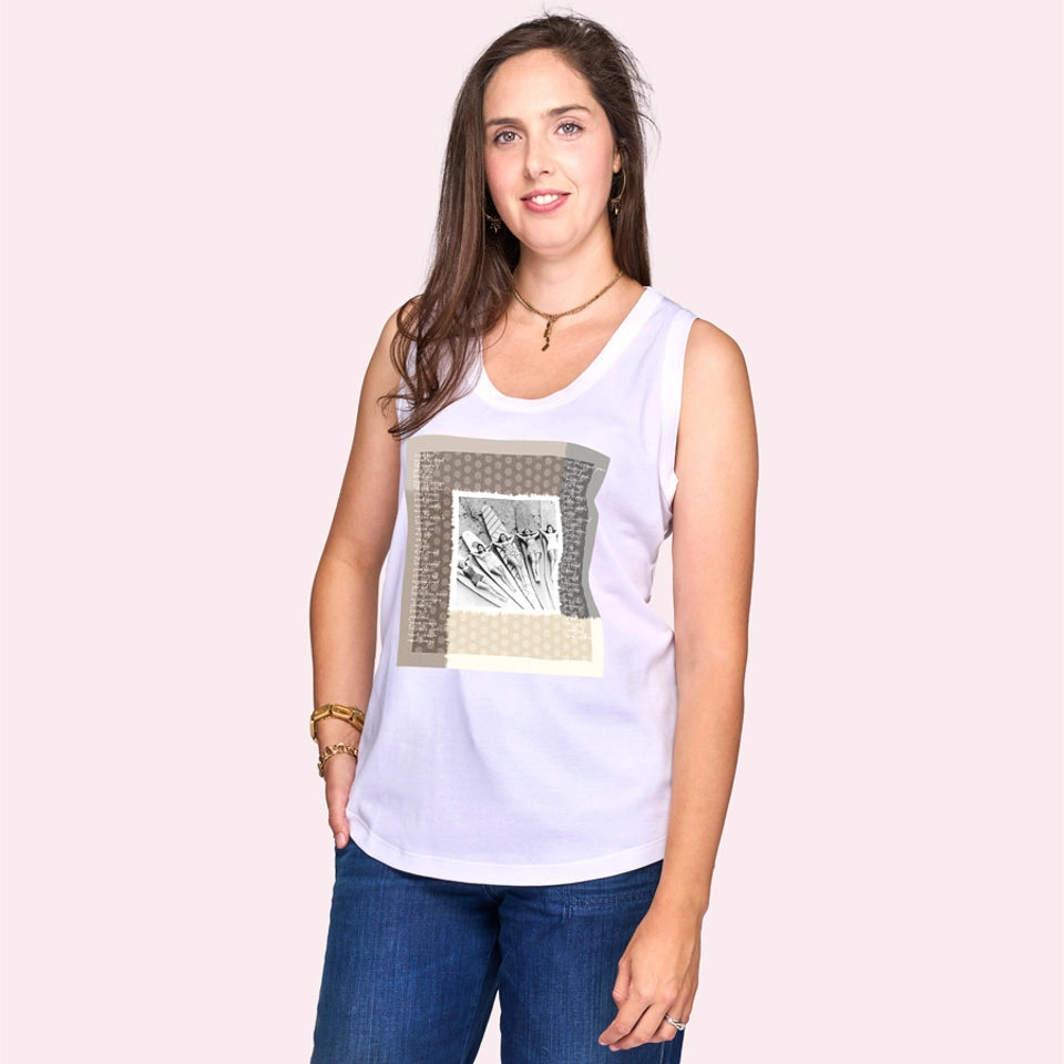 The Lola Tank Top - Surfer Girl Neutral Tones