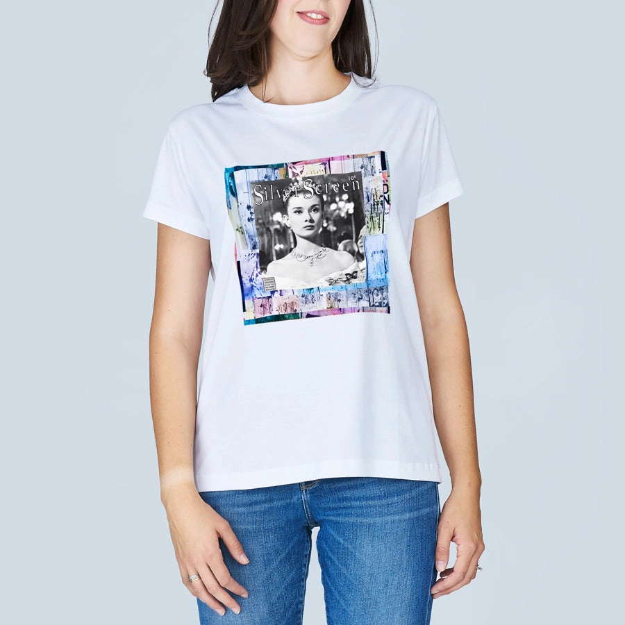 The Niki T-Shirt - Silver Screen Day-To-Night Wear Yoke Design
