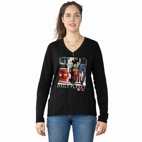 Zip Front The Violet Long Sleeve Tee - Daily Planet