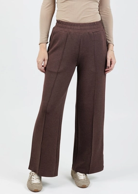 The Wide Leg Pants 28" - Coffee Bean Marl Core Essential