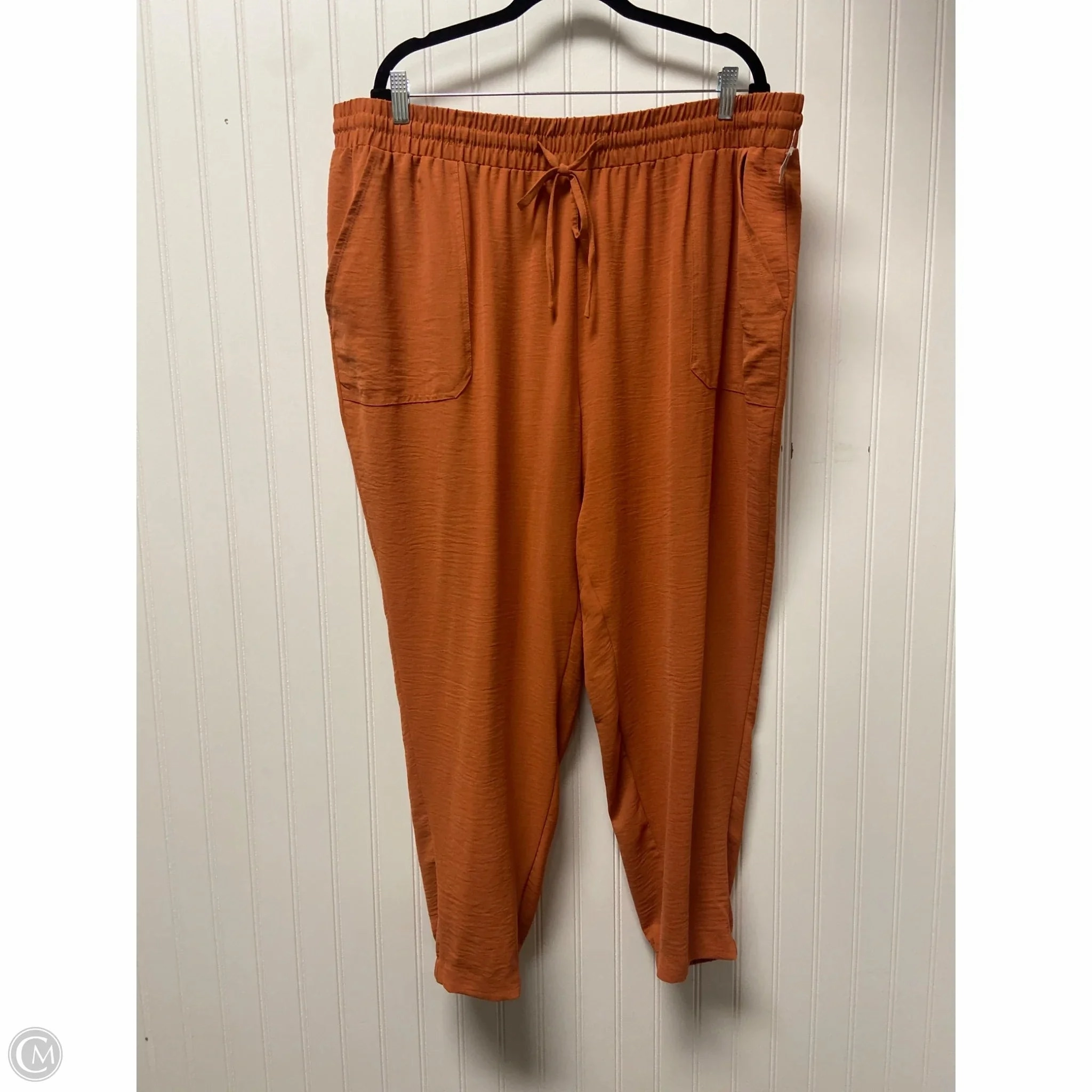 Pants Wide Leg By Nycc In Orange, Size: 3x Wrinkle Free Fabric