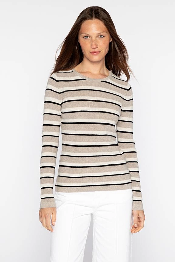 Thermal Stripe Crew Pullover Snuggle Wear