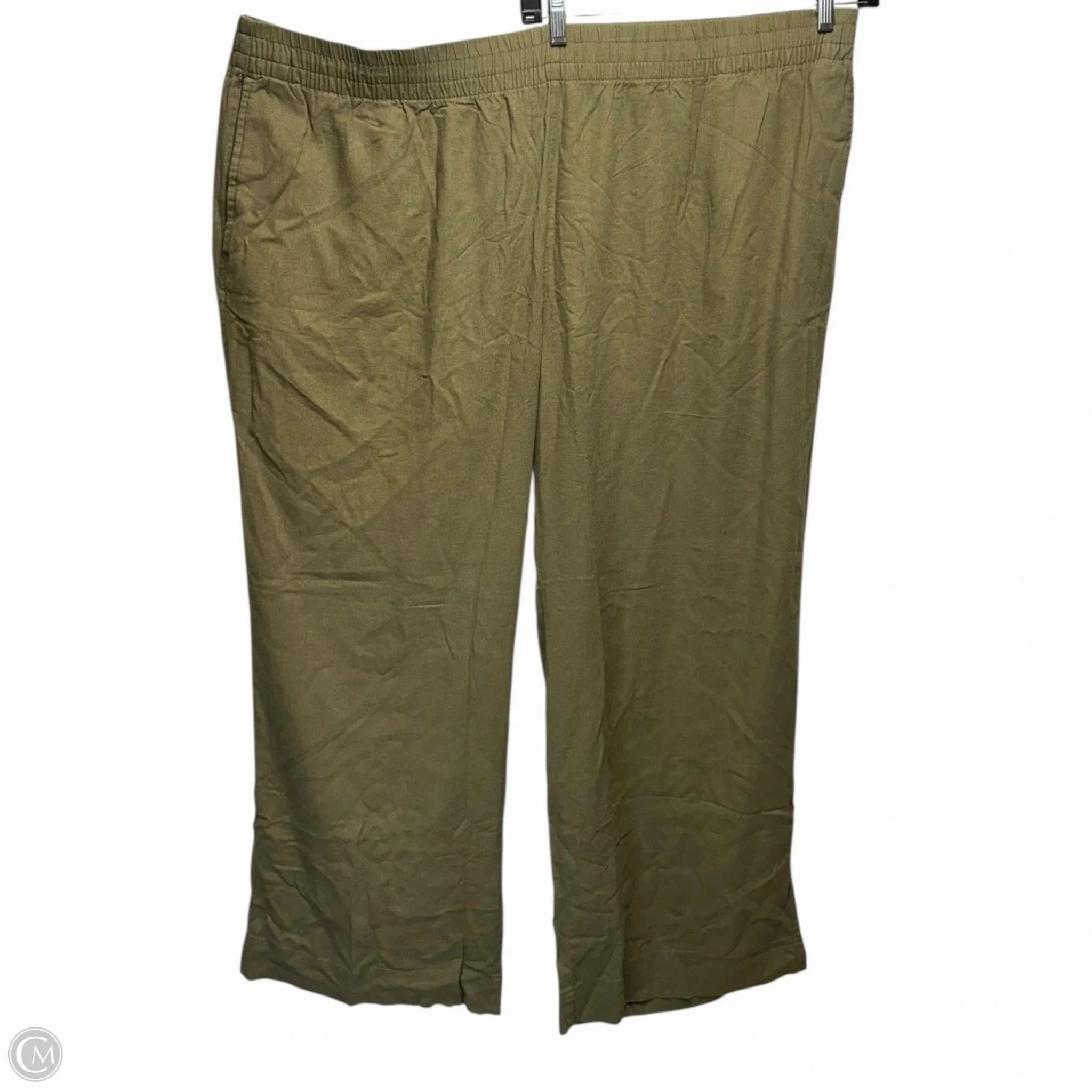 Chill Wear High Rise Wide Leg Comfort Waistband Pants By Old Navy In Green, Size: 3x