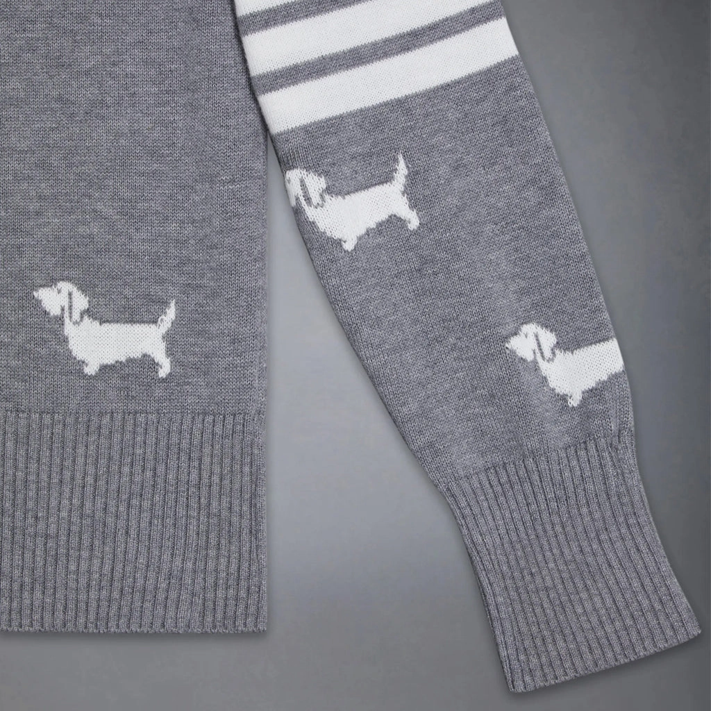 On The Go Layer Thom Browne Kids Crew Neck Pullover with 4 Bar and Hector Halfdrop