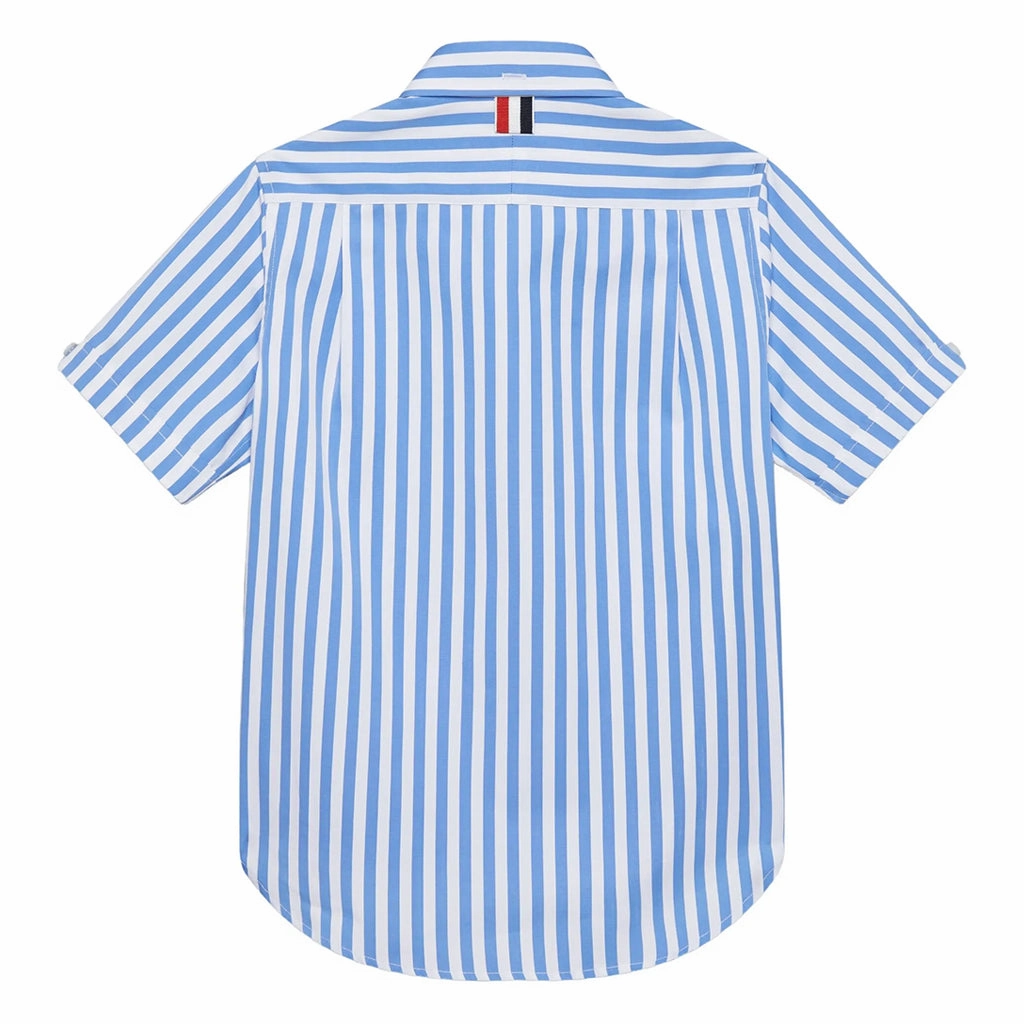Sustainable Manufacturing Noise Reducing Fabric Treatment Thom Browne Kids Striped Shirt