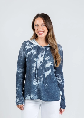 Tie Dye Hoodie - Denim Chill Vibe