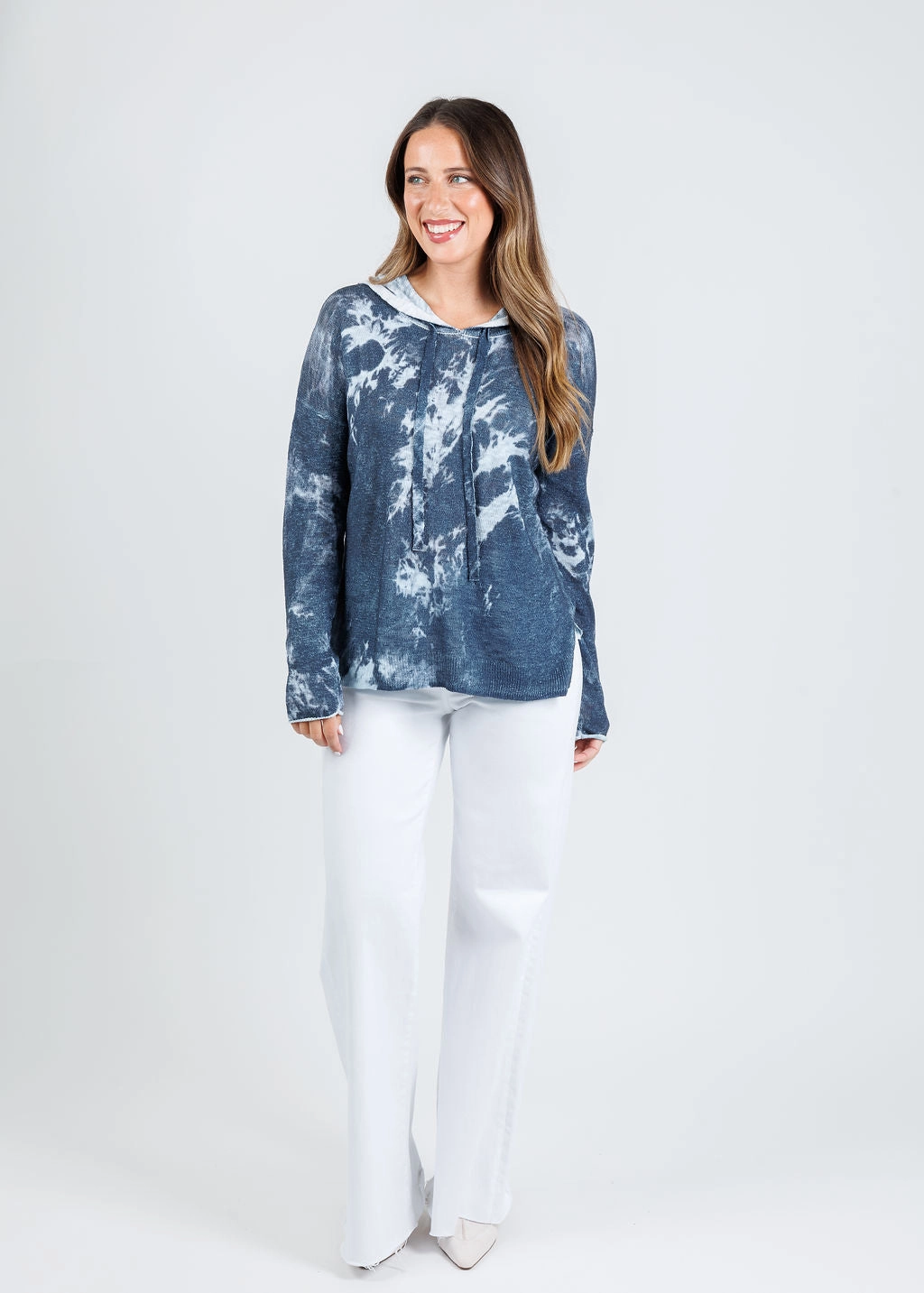 Tie Dye Hoodie - Denim All-Season Fit Relaxed Wearable