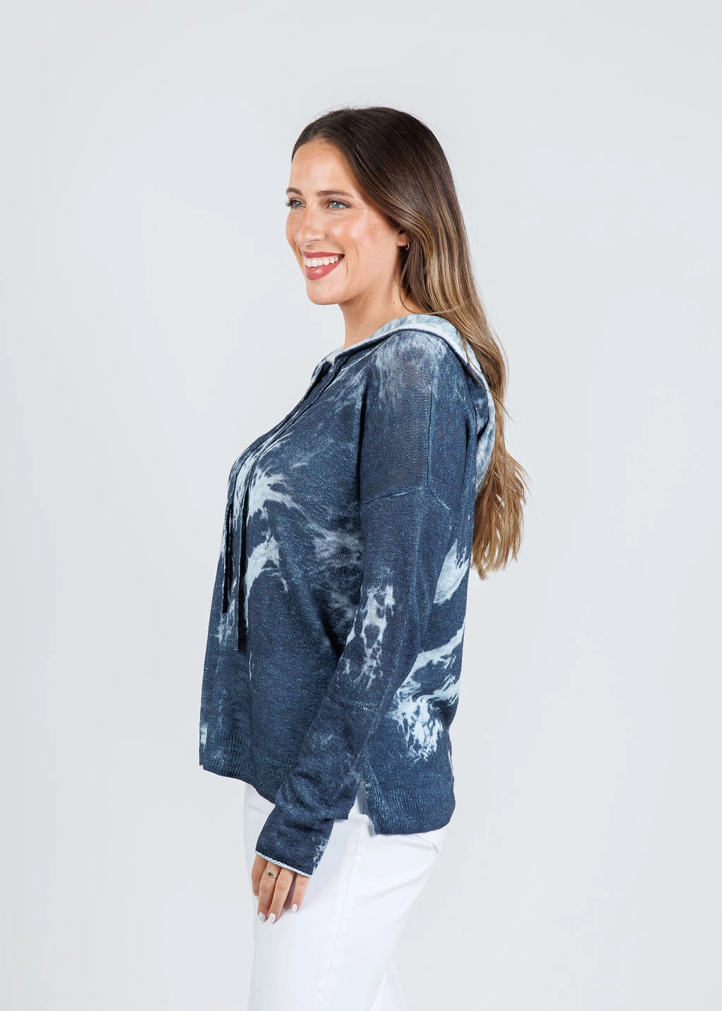 Quick Fit Tie Dye Hoodie - Denim