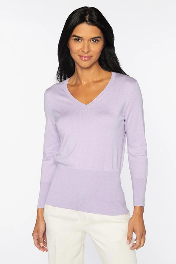 High Rib Vee Layering Knit Cozy Touch