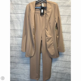 Pants Suit 2pc By Fashion Nova In Beige, Size: 1x Reflective Trim Minimal Vibe