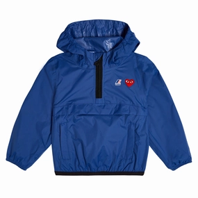 Comme Des Gar?ons Play Kids X K-Way Claude Half Zip Hoodie Compact Packable Feature Relaxed City Style