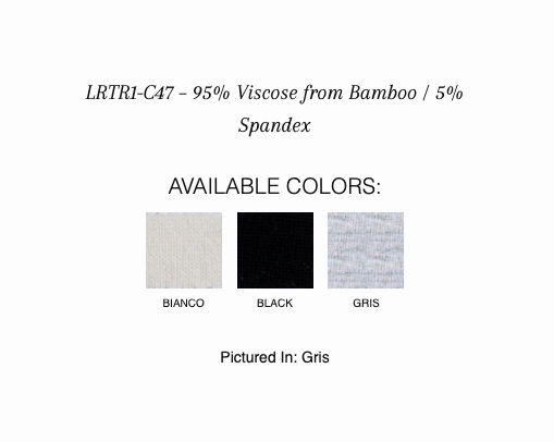 Unisex Choice Bamboo Ruched Long Sleeve Vee