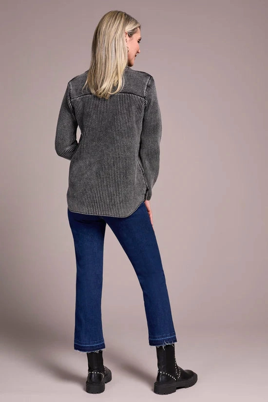 Multipurpose Design Tribal Special Wash Swater Shacket- Multiple Colors