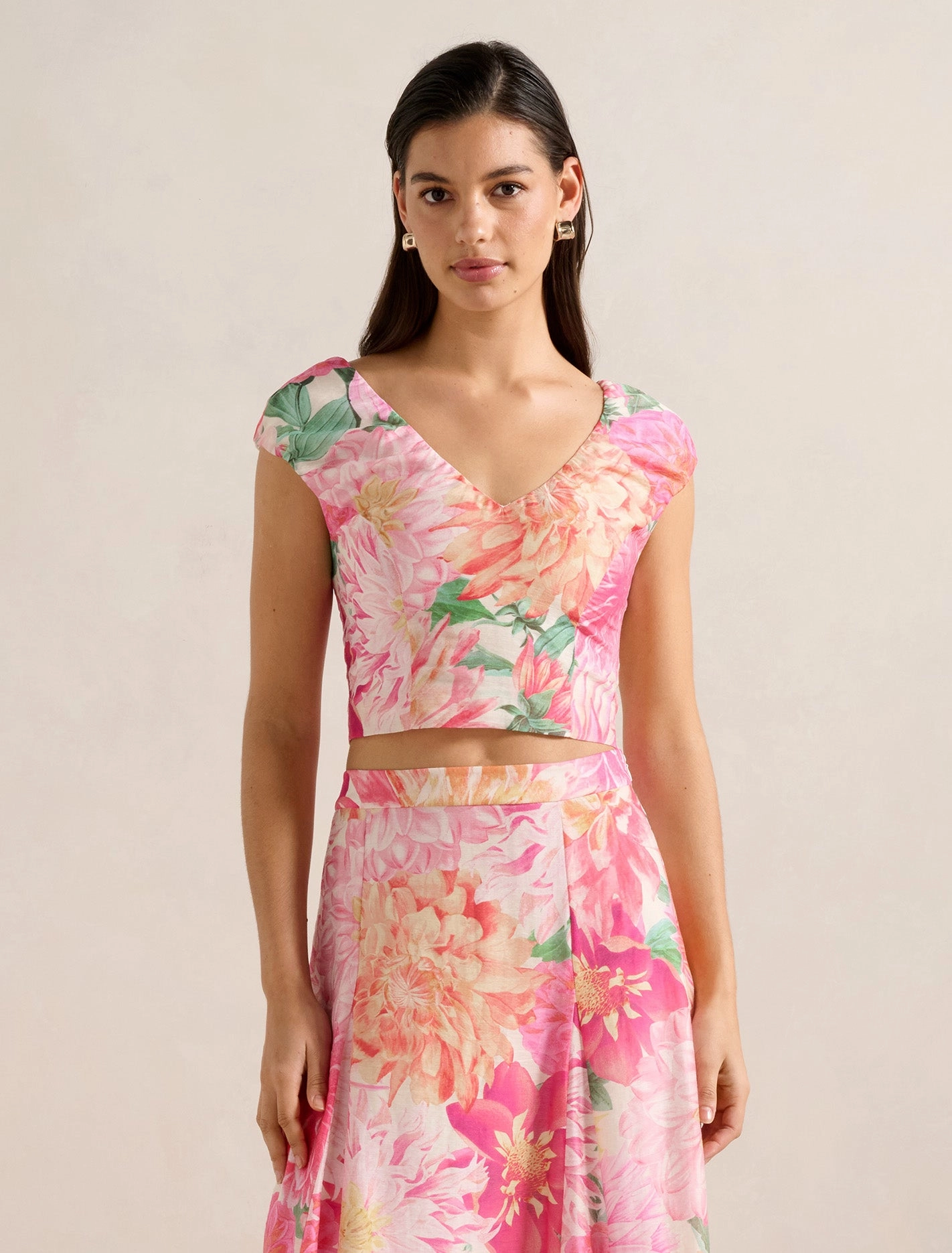 AntiPill Texture Alina V Neck Top