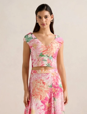 Alina V Neck Top Durable Reinforced Elbow Patches Sporty Style