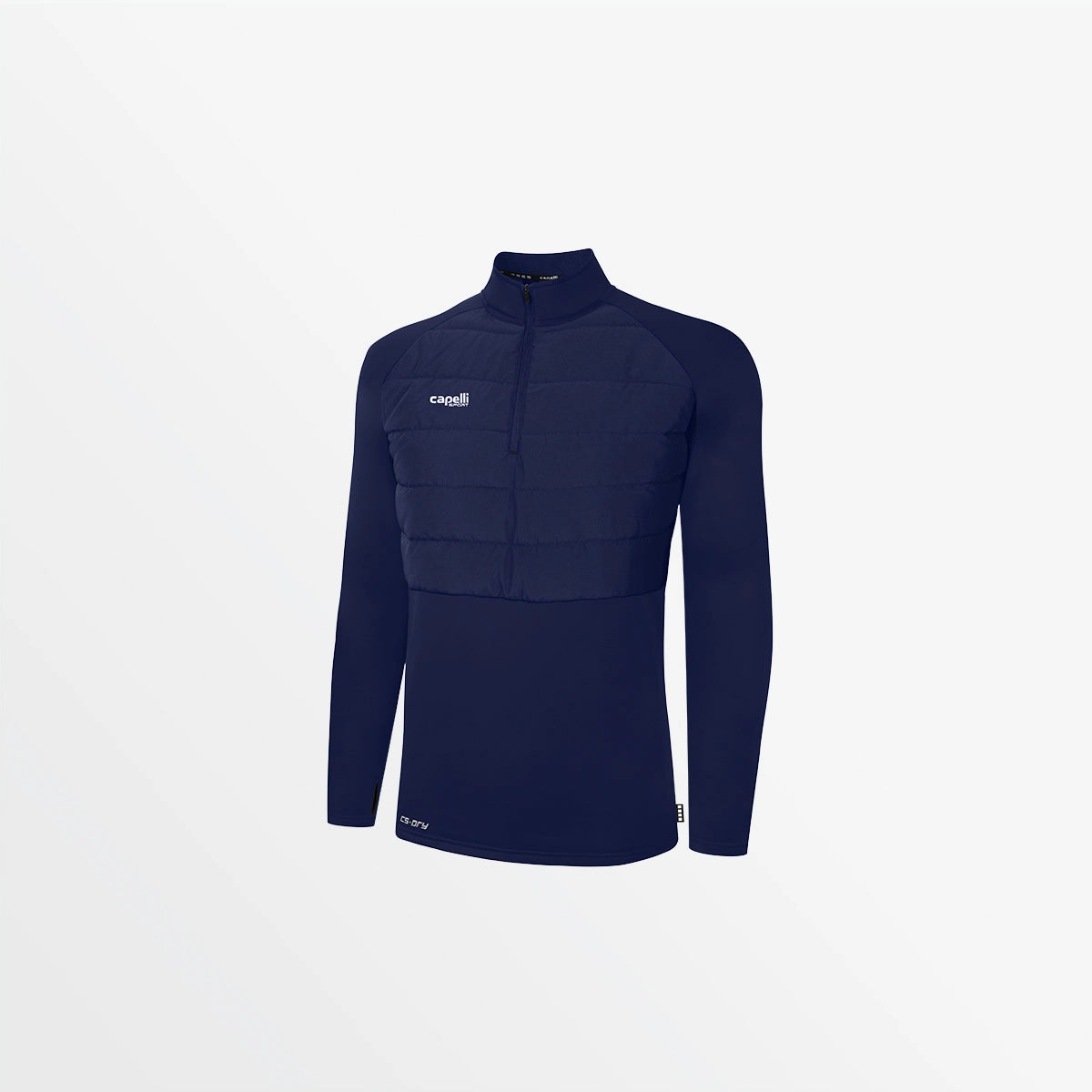 WOMEN'S BASICS THERMA FLEECE WOVEN FRONT 1/4 ZIP Printed Blouse Reflective details