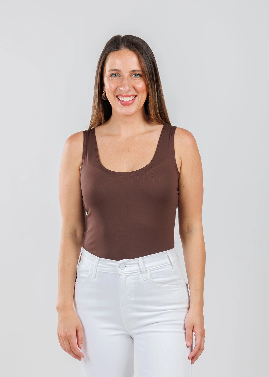 The Classic Micro Tank - Walnut Wrinkle Free Care