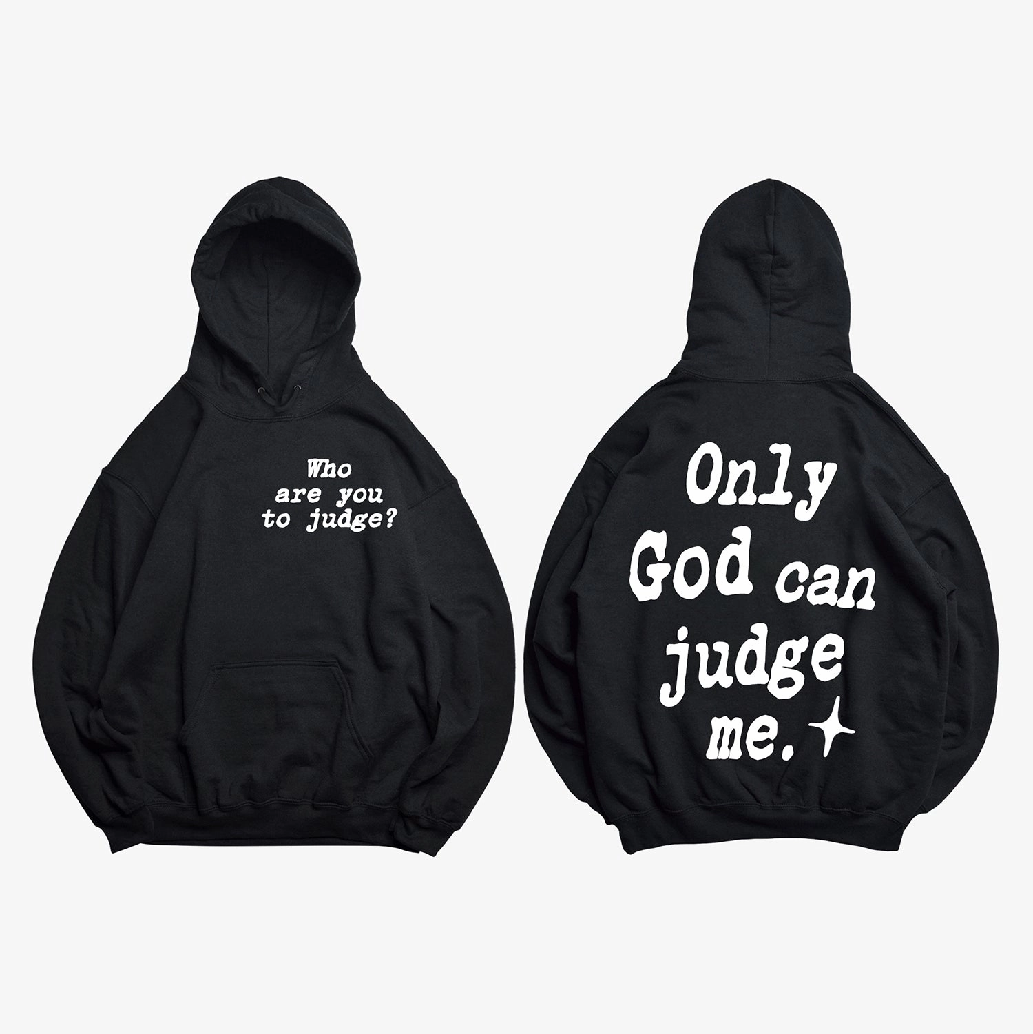 Judge Me (Hoodie) DoubleLayered Collar