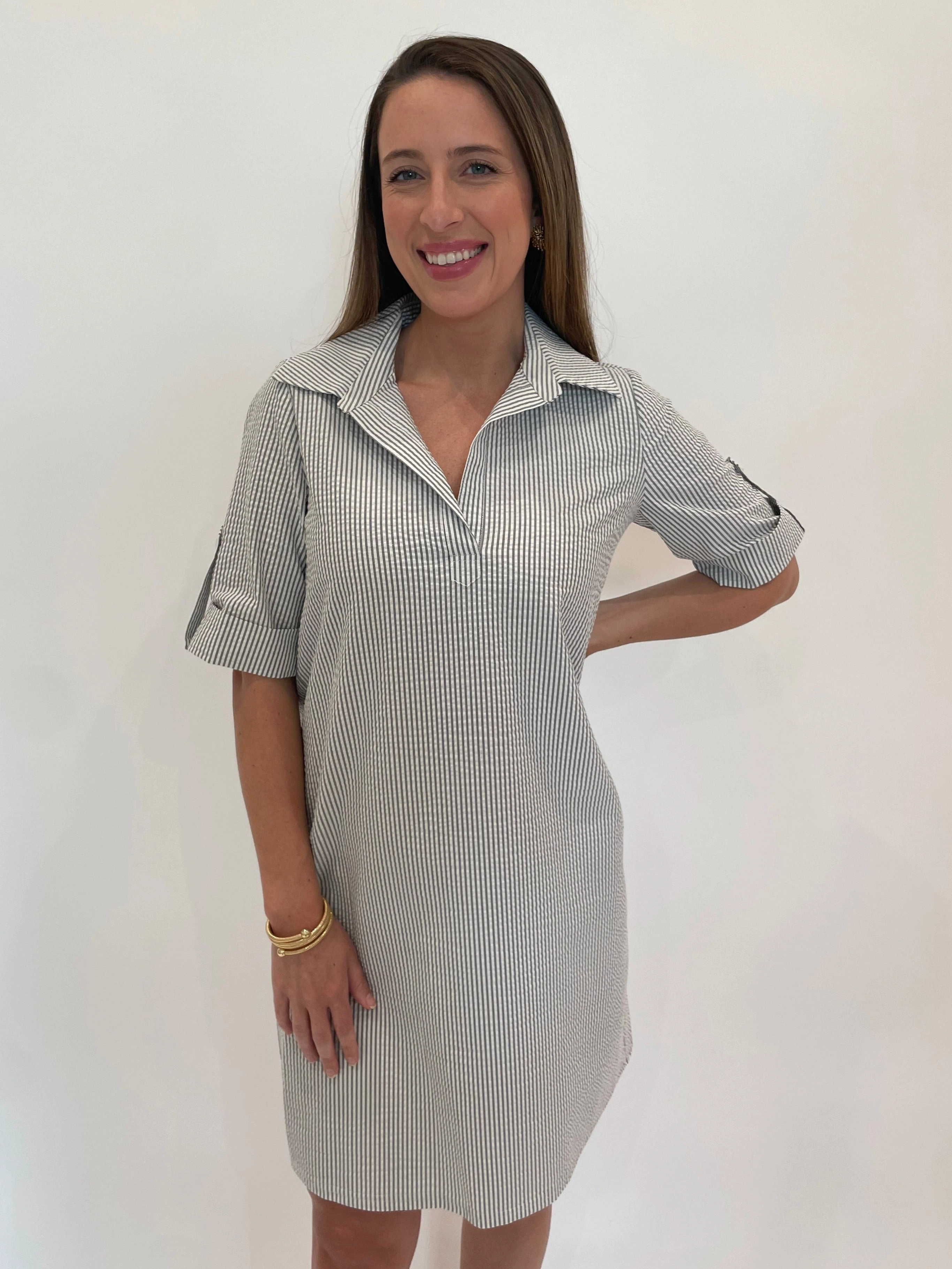 Chilly Weather Wear Ryan Collared Dress - Black