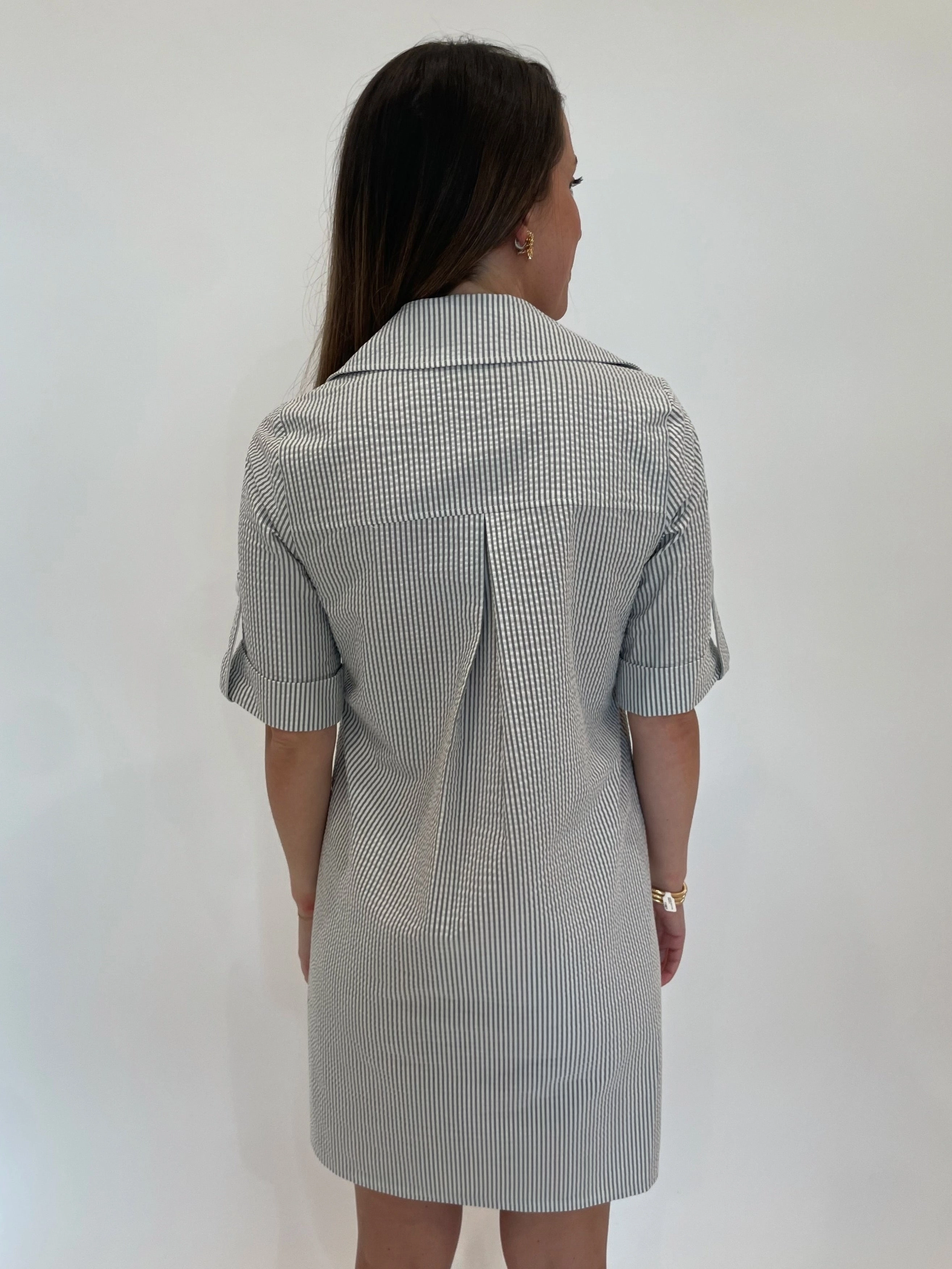 Elegant Everyday Tie-Detail Ryan Collared Dress - Black