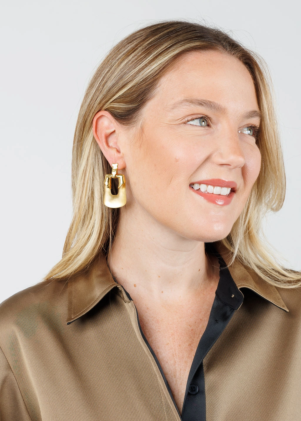 Regina Short Sleeve Mini Dress - Bronze Multi Quick Glam