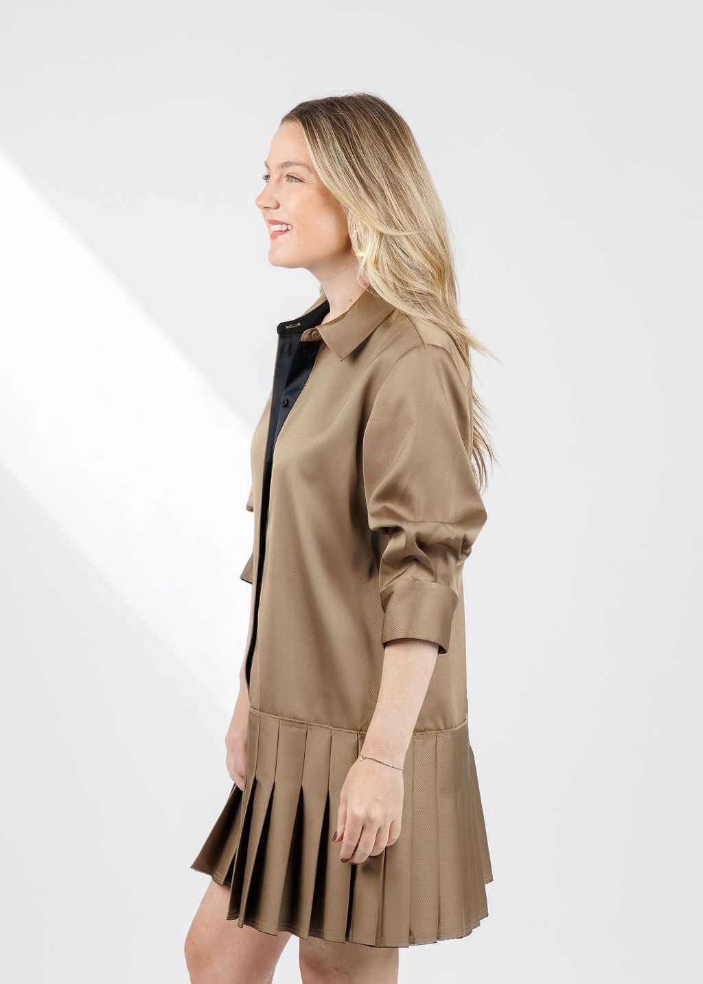 Cruise-Wear Regina Short Sleeve Mini Dress - Bronze Multi