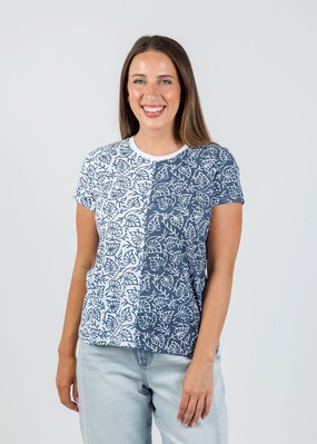 Two-Tone Tropical Rainforest Boy Tee - Estate/White Flex Fit Collar