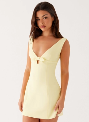 Body Fit Caitlin Mini Dress - Yellow