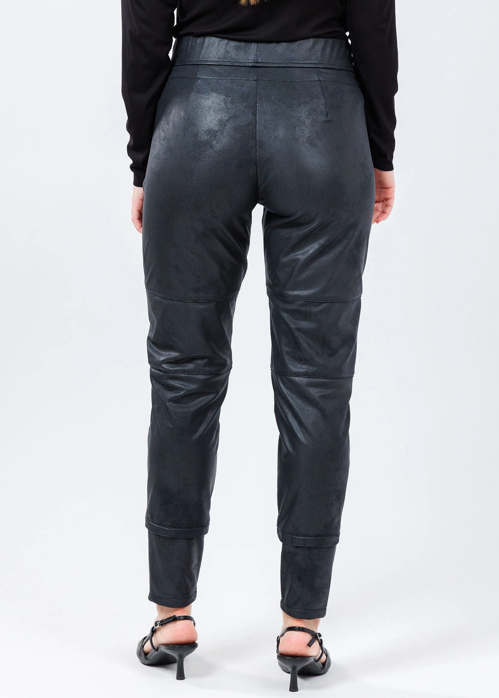 Vegan Leather Candy Pants - Black Form Fitting High Durability Thread