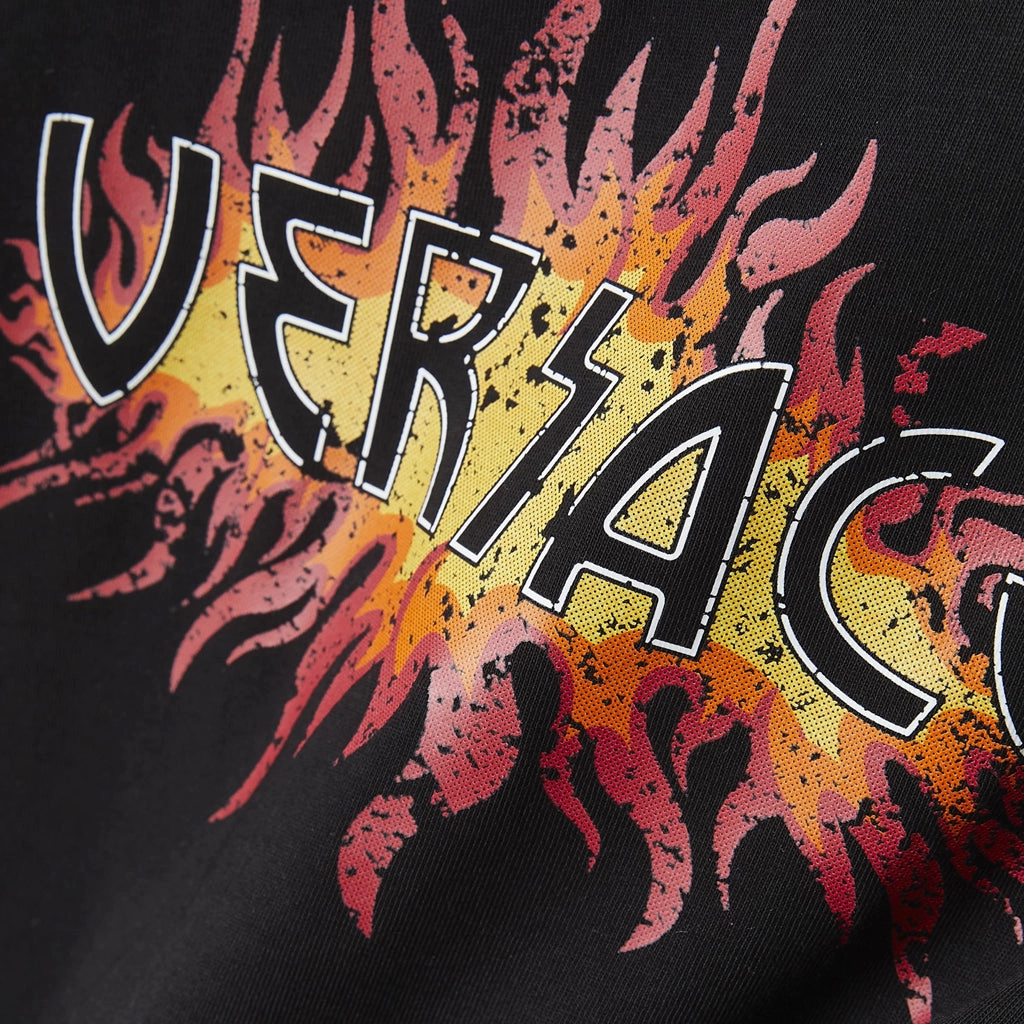Versace Kids Fire Print T-shirt Street Casual