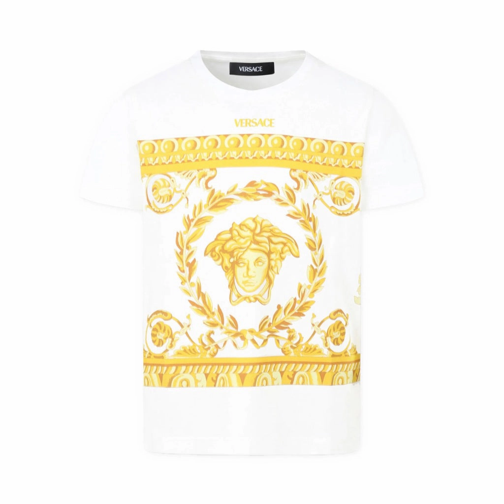 Weekend Ready DropShoulderDesign Versace Kids Medusa Print T-shirt
