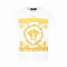Weekend Ready DropShoulderDesign Versace Kids Medusa Print T-shirt