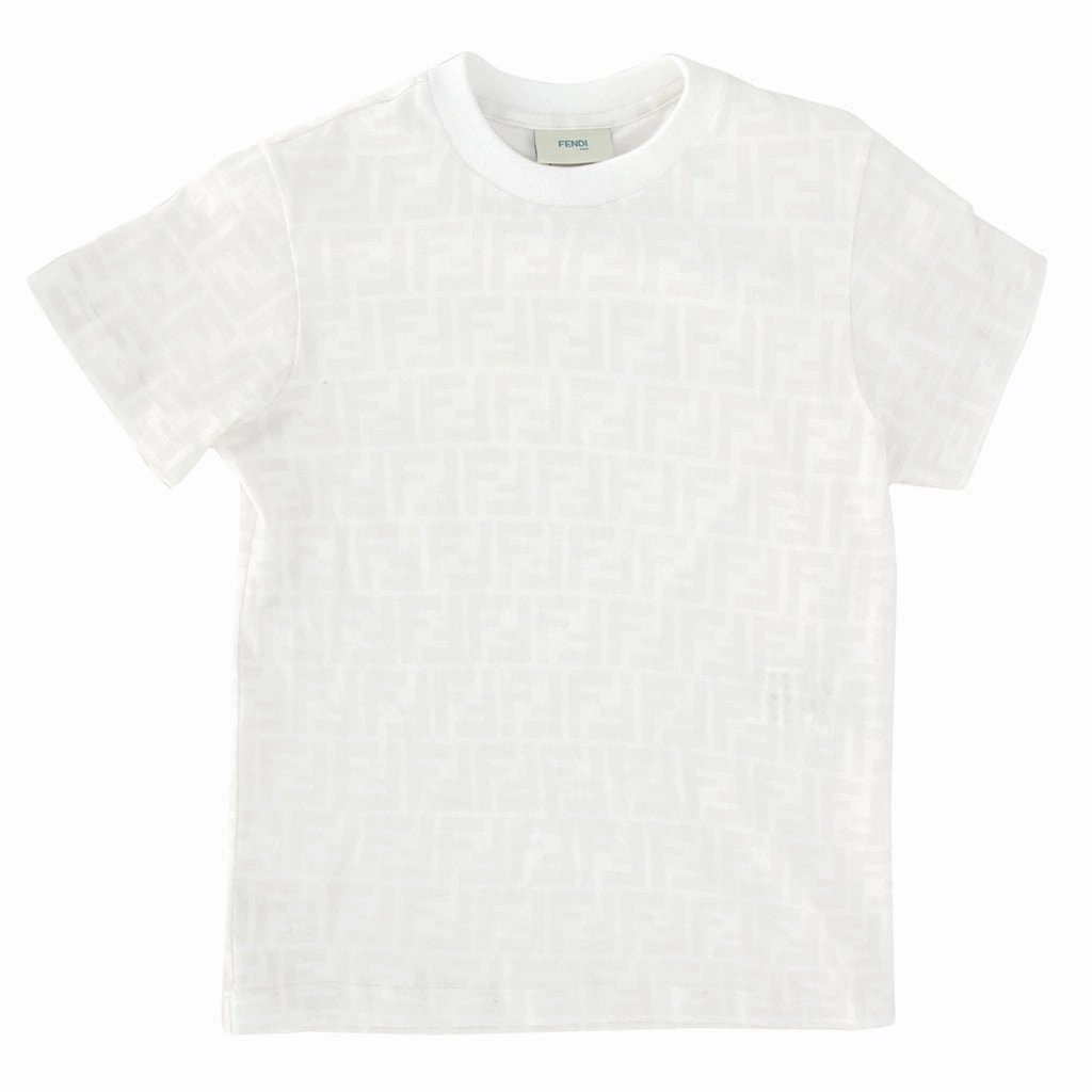Fendi Kids FF Logo Print T-shirt Classic Chic