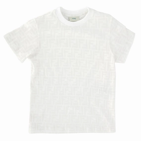 Modern Smart Fendi Kids FF Logo Print T-shirt