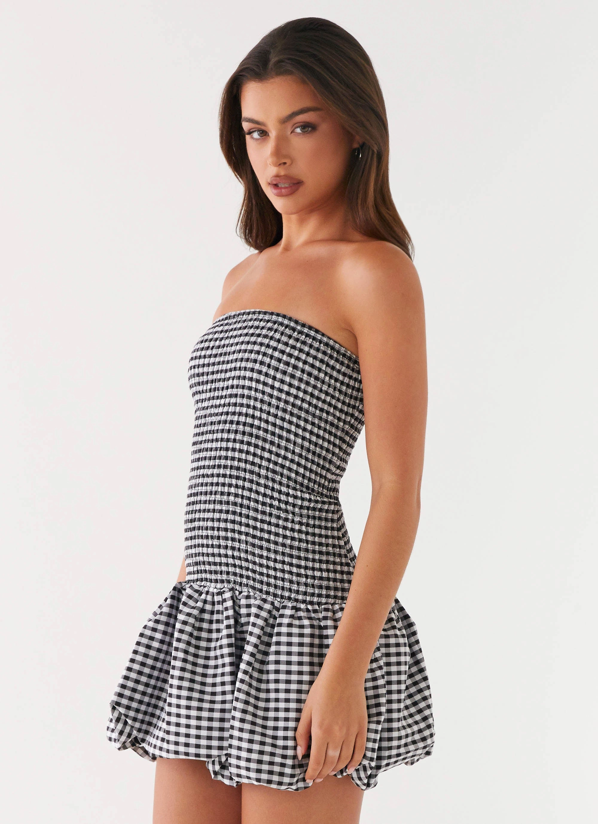Flawless Construction Martell Mini Dress - Black Gingham