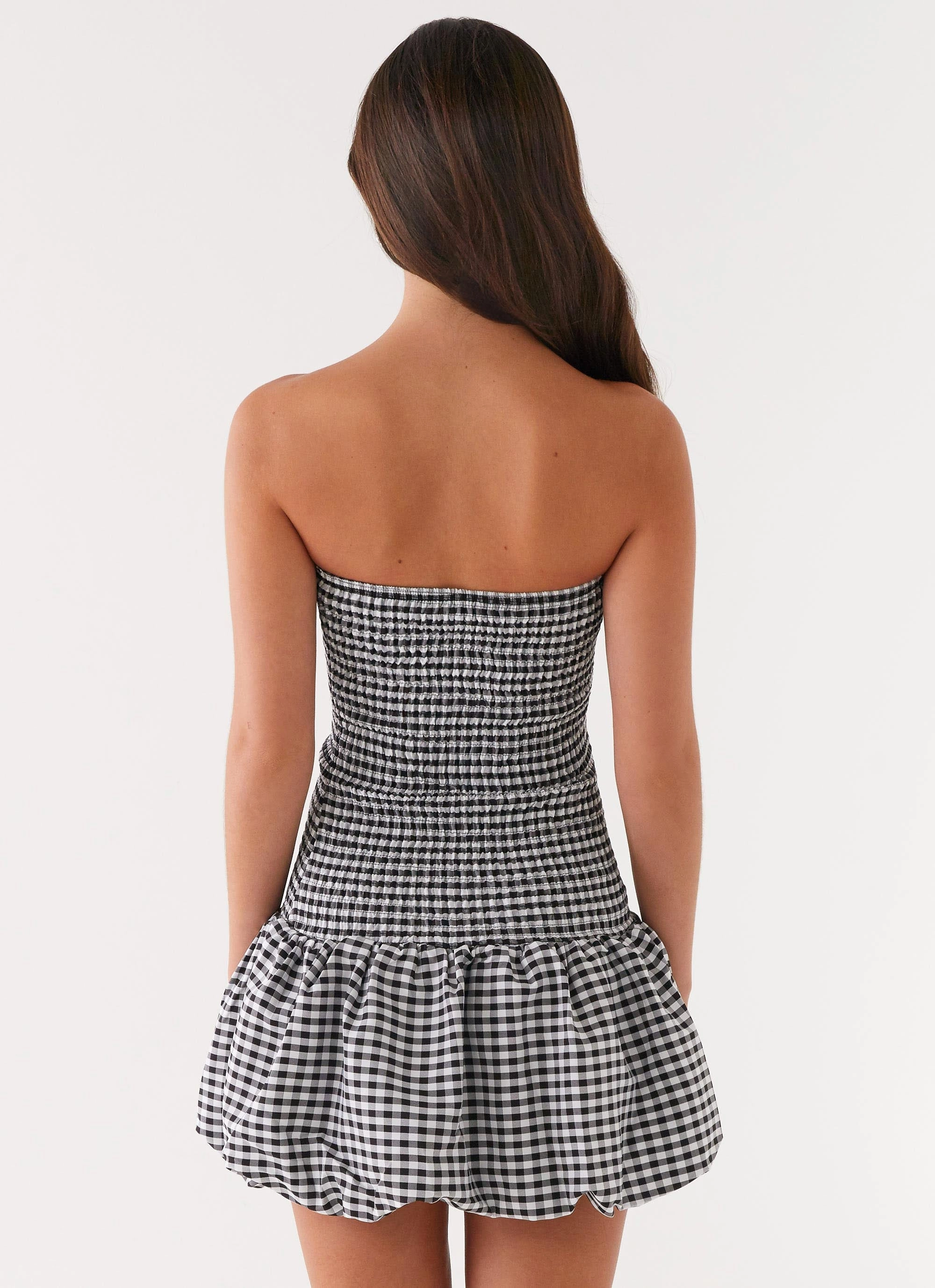 Classic Tailoring Martell Mini Dress - Black Gingham