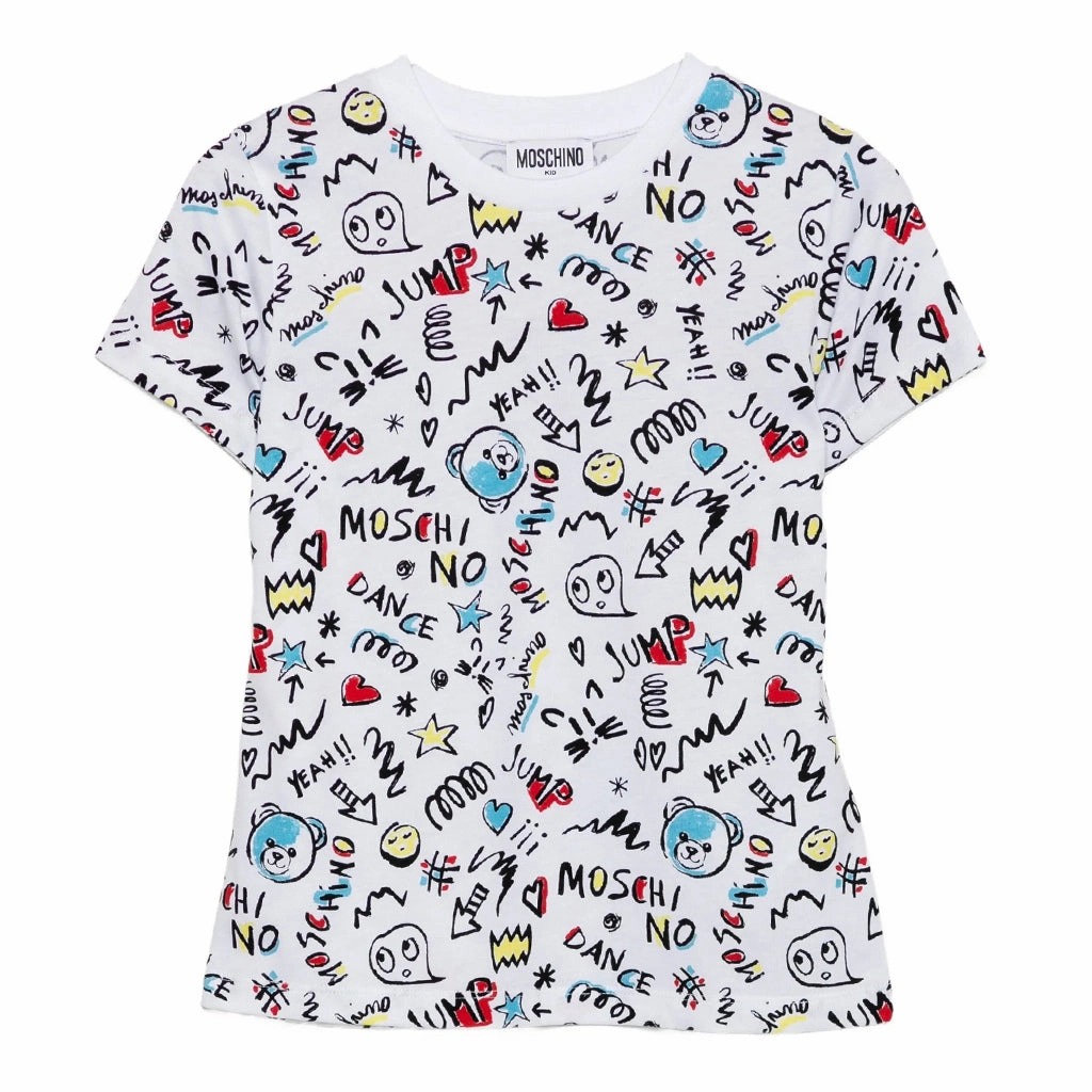 Moschino Kids Teddy Graphic T-shirt Autumn coziness Sporty Style Wear