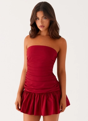 Carmel Mini Dress - Merlot Sophisticated cocktail dress
