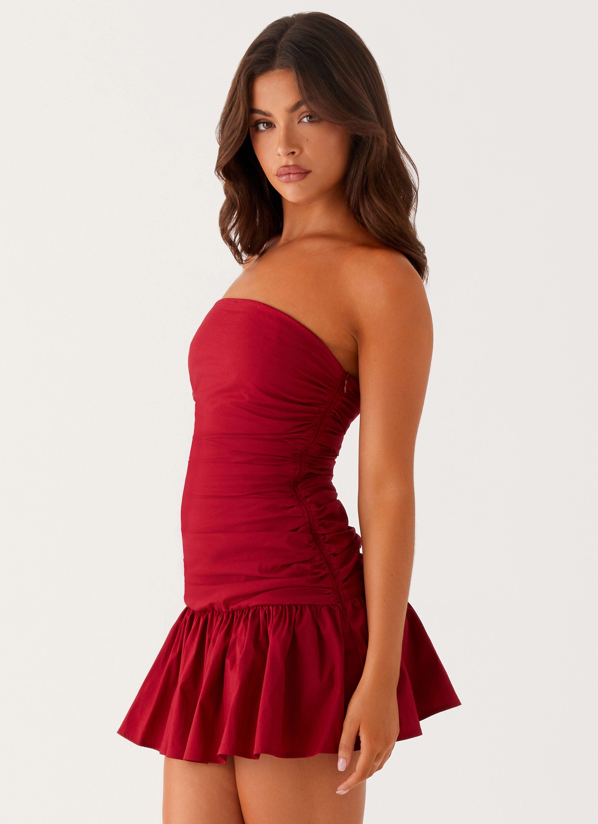 Carmel Mini Dress - Merlot Fall Fashion