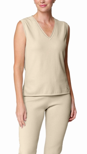 V-neck style Mature appeal Victoria V-Neck Tank To - Warm Beige
